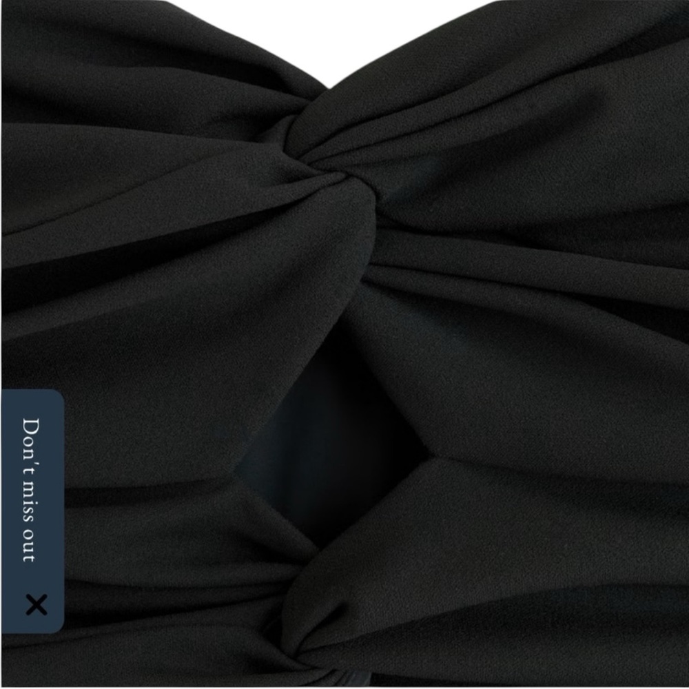 Abercrombie & Fitch Ruched Front Cutout Asymmetrical Midi
Dress Black Small - Picture 4 of 8